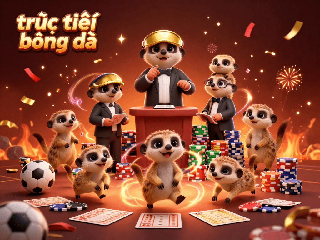 Win big with trực tiếp bóng đá as meerkats run a lively sports betting scene in a vibrant casino.