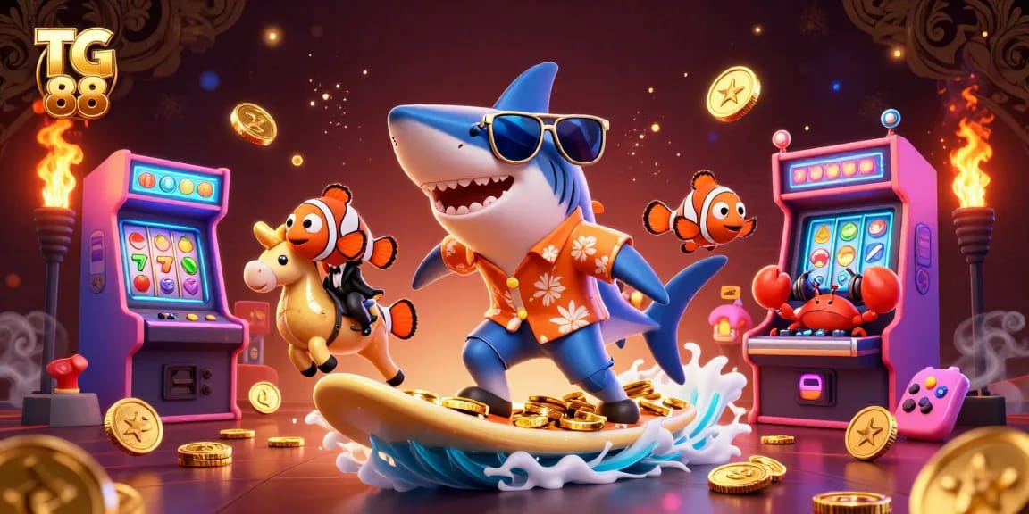 Engage with thrilling casino fun at TG 88 while enjoying vibrant gaming action and colorful characters.