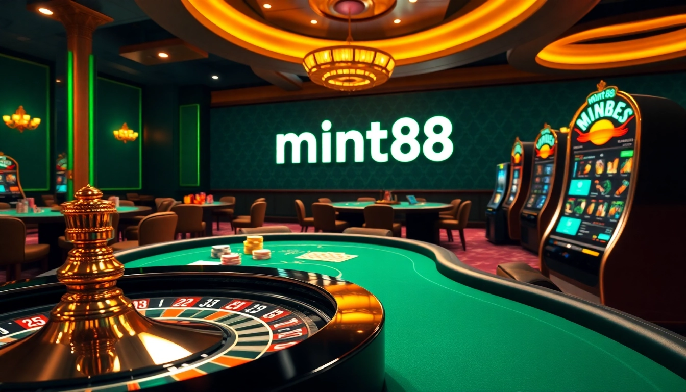 Experience thrilling gameplay at the mint88 casino with vibrant poker tables and exciting roulette.