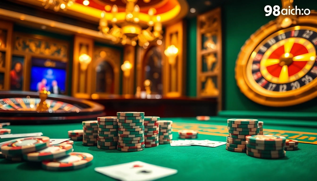 Experience thrilling gameplay with https://98win3h.io/ as vibrant casino elements invite excitement.