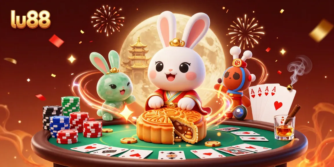 Experience the excitement of lu88 with a vibrant 3D scene featuring playful casino elements.