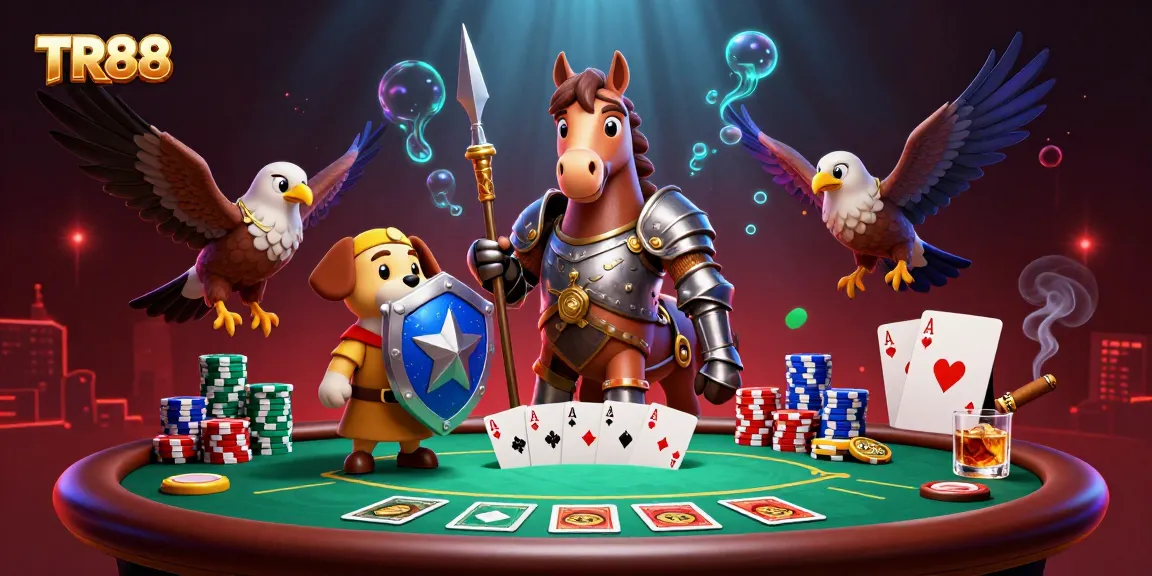 Experience thrilling gameplay at TR88 with a mighty knight and poker action!