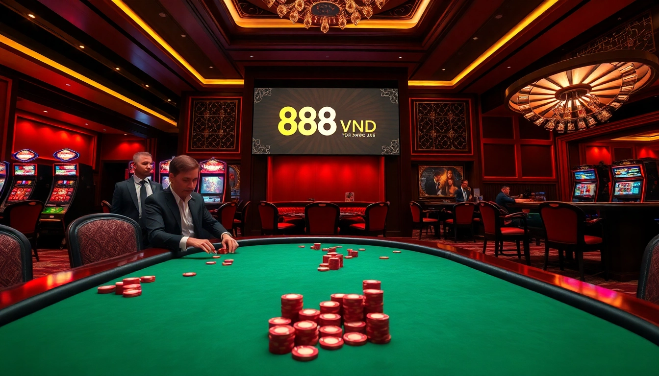 Experience thrilling gameplay with 888VND in a luxurious casino environment.