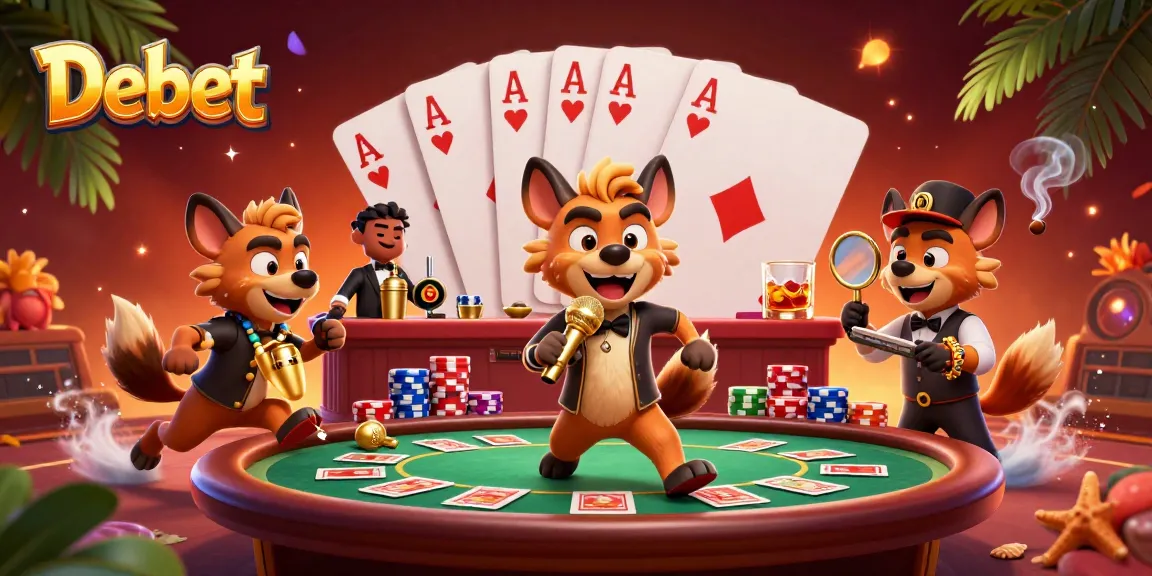 Experience the lively Debet casino scene with hyenas bringing humor and action!