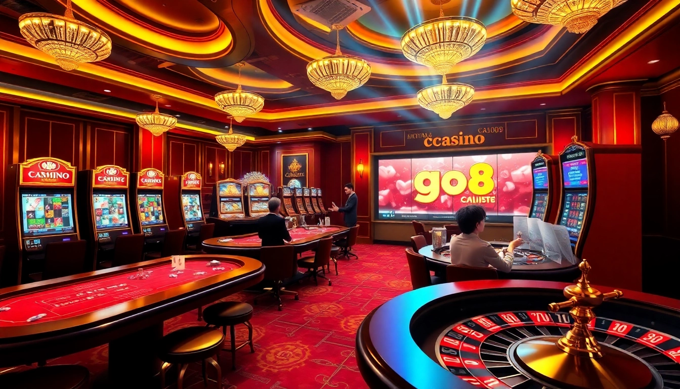 Experience the thrilling action at go8 with vibrant casino games and engaging players.