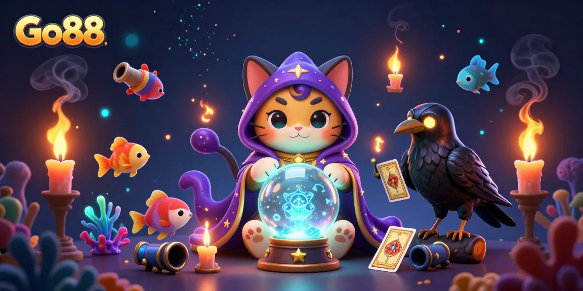 Engage with Go88's underwater fishing game featuring mystic elements and vibrant sea creatures.