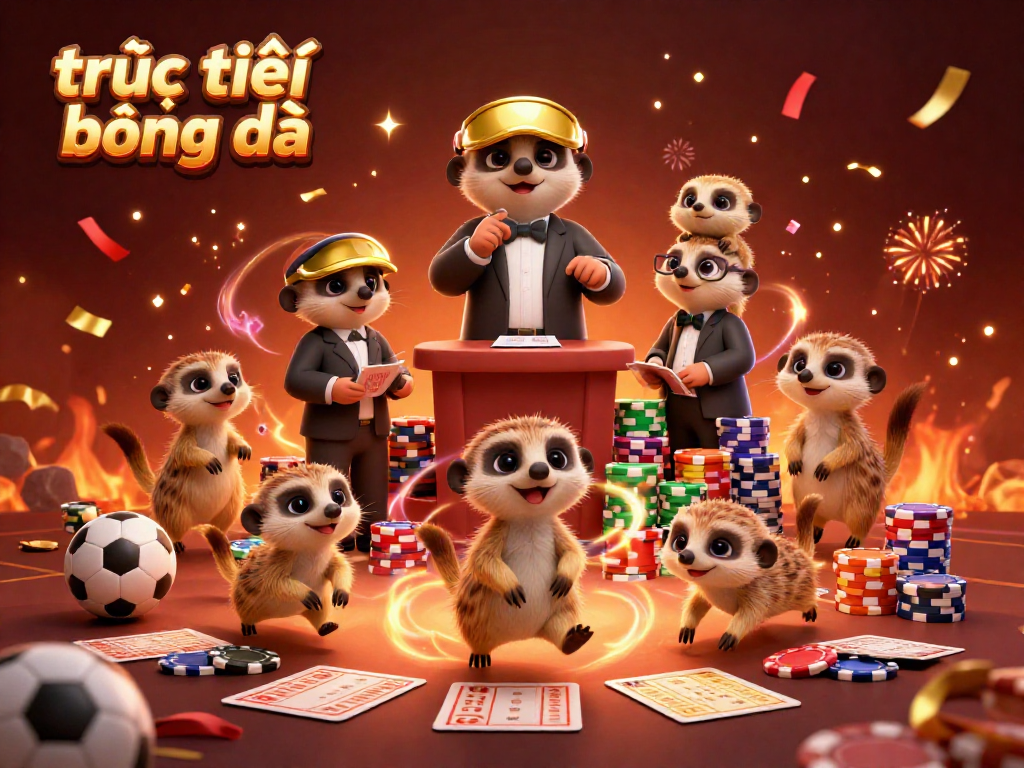 Win big with trực tiếp bóng đá as meerkats run a lively sports betting scene in a vibrant casino.