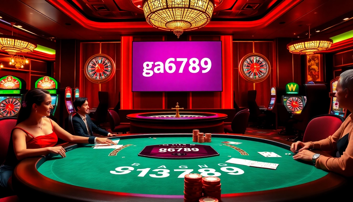 Experience the excitement of ga6789 with luxurious casino elements and vibrant gambling action.