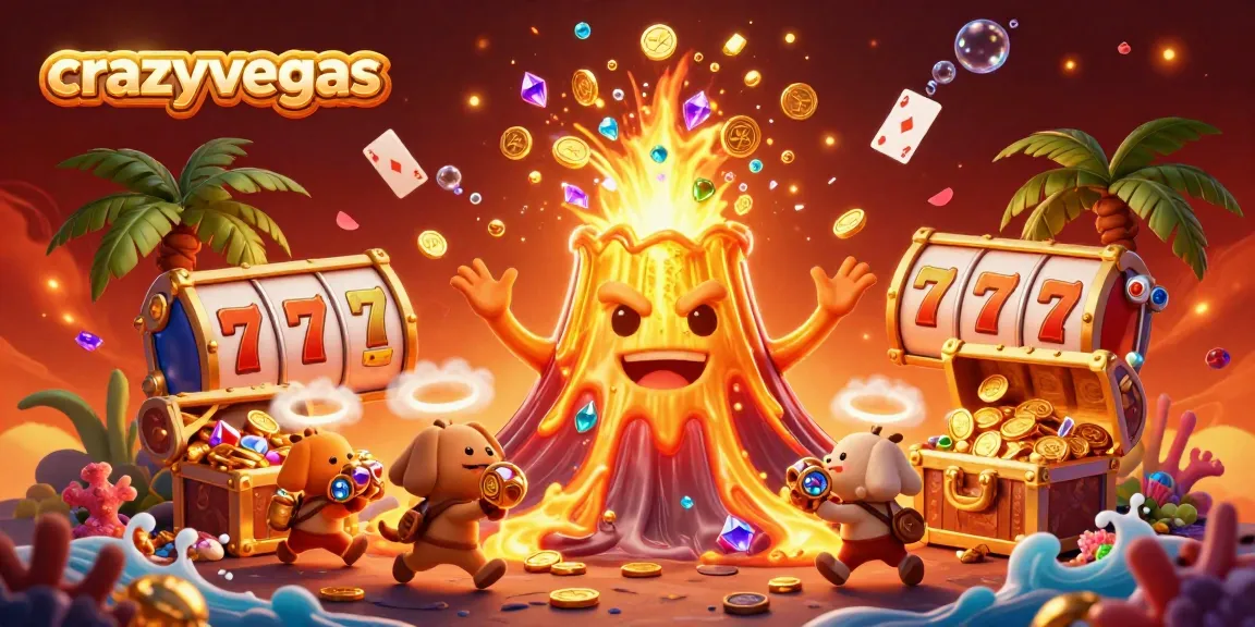 Experience the thrill of crazyvegas with a vibrant eruption of treasures and gaming excitement.