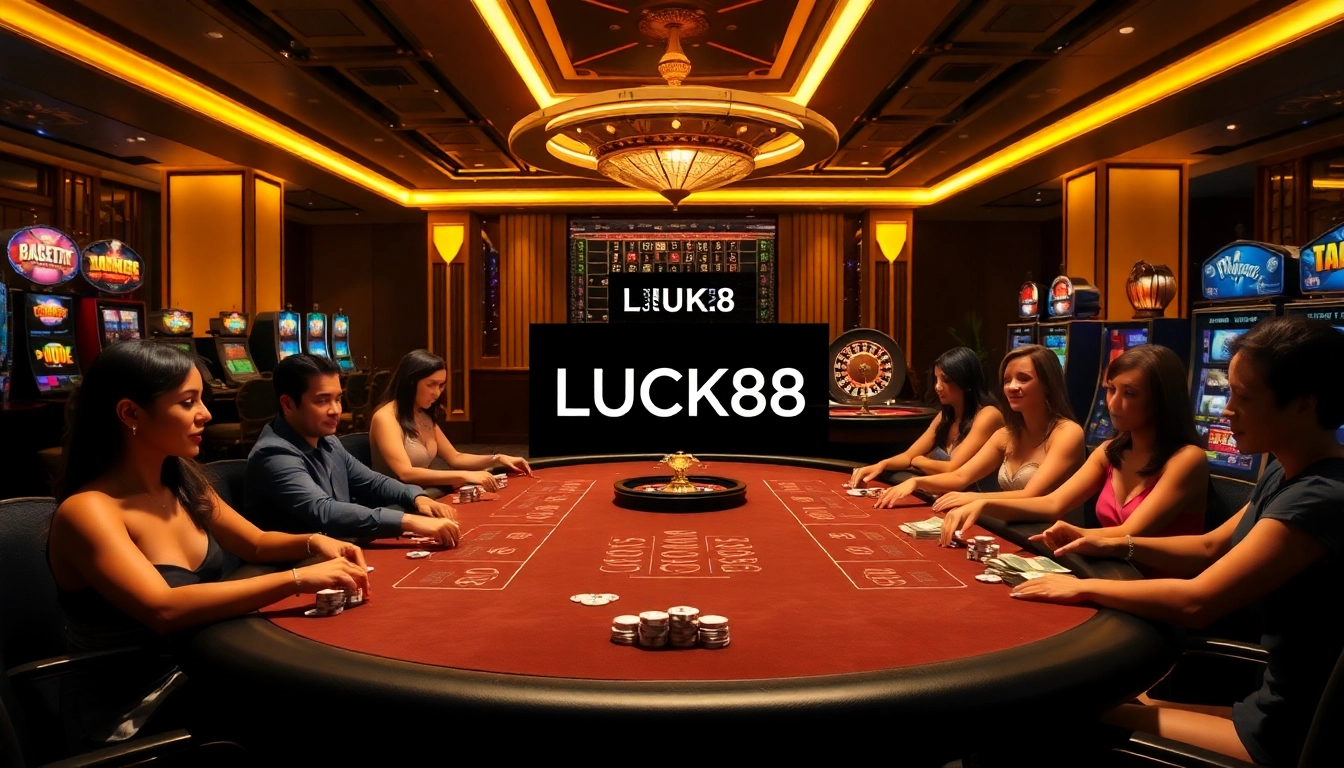 Experience luxury gambling at LUCK8's vibrant casino table, highlighting excitement.