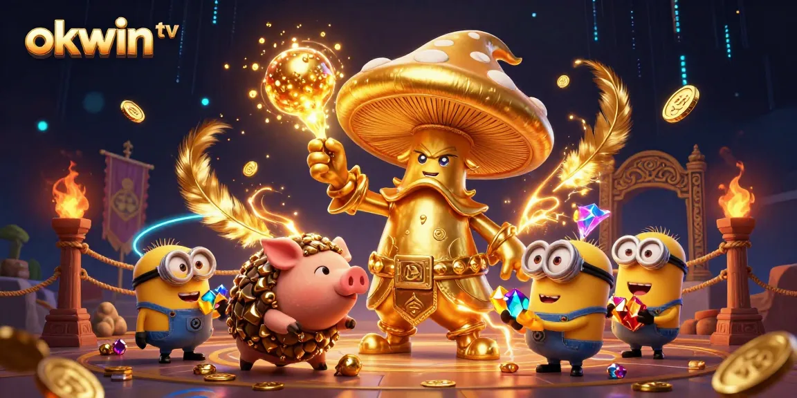 Experience epic gaming thrills with okwin tv, featuring magical wizards and treasure hunts in a casino setting.