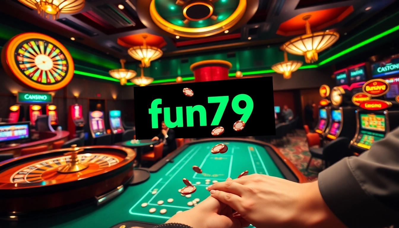 fun79 elevates the excitement of online gambling with vibrant casino tables and thrilling gaming activities.