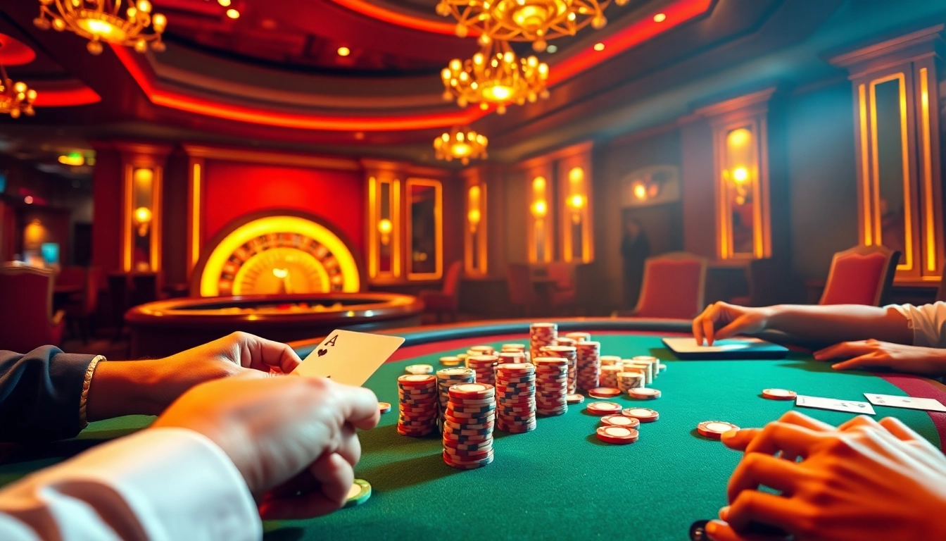 Experience the thrill of gaming at QQ88 with vibrant poker tables and dynamic betting.