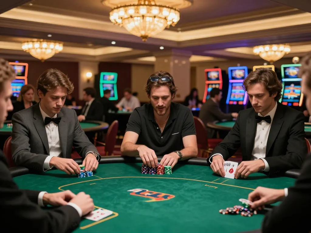 Enjoying a thrilling poker game at 79KING casino, showcasing intense gameplay moments and excitement.