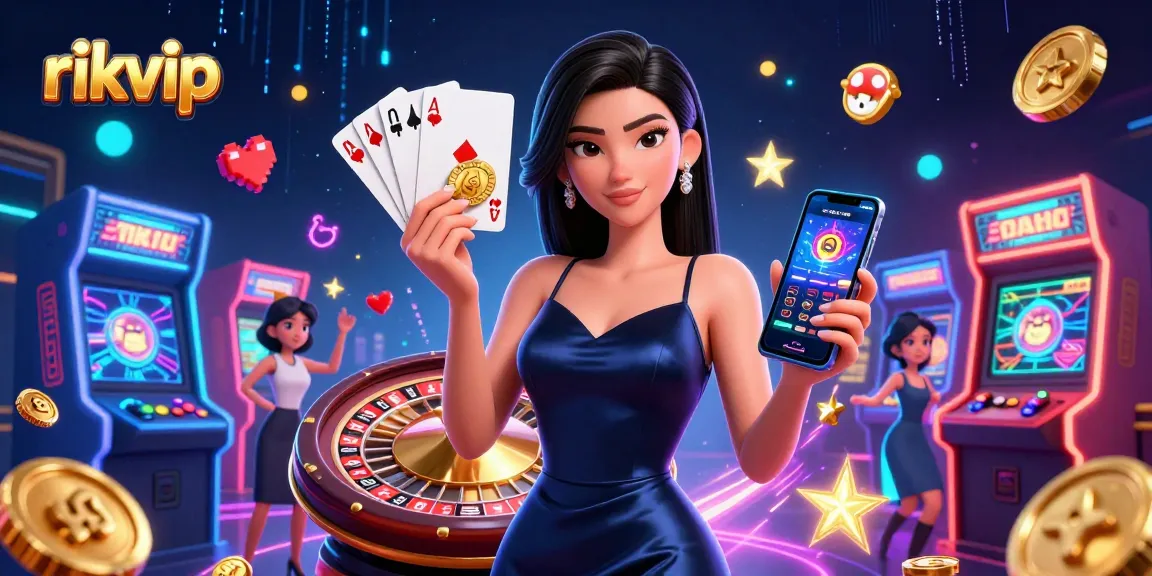 Experience thrilling gameplay at rikvip with a stunning Asian woman showcasing casino excitement.