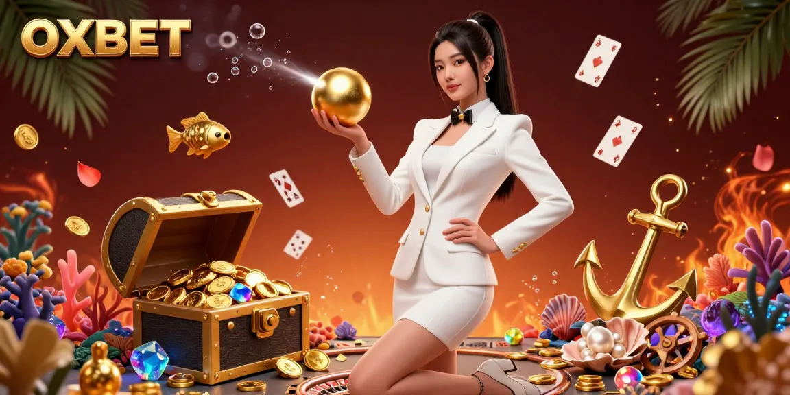 Experience OXBET's vibrant casino world filled with dazzling gold treasures and dynamic gaming elements.