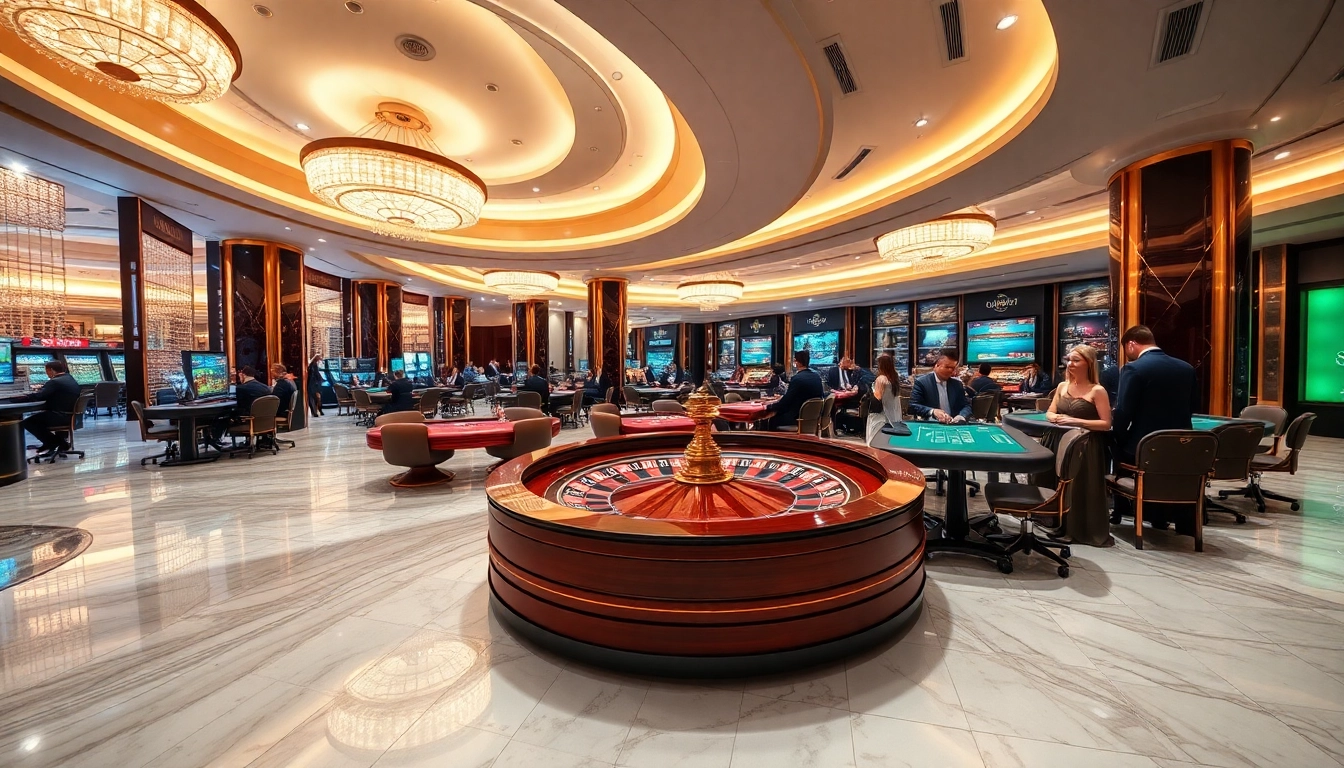 Experience the excitement at Nhà Cái 68VIP with lively casino games and elegant decor.