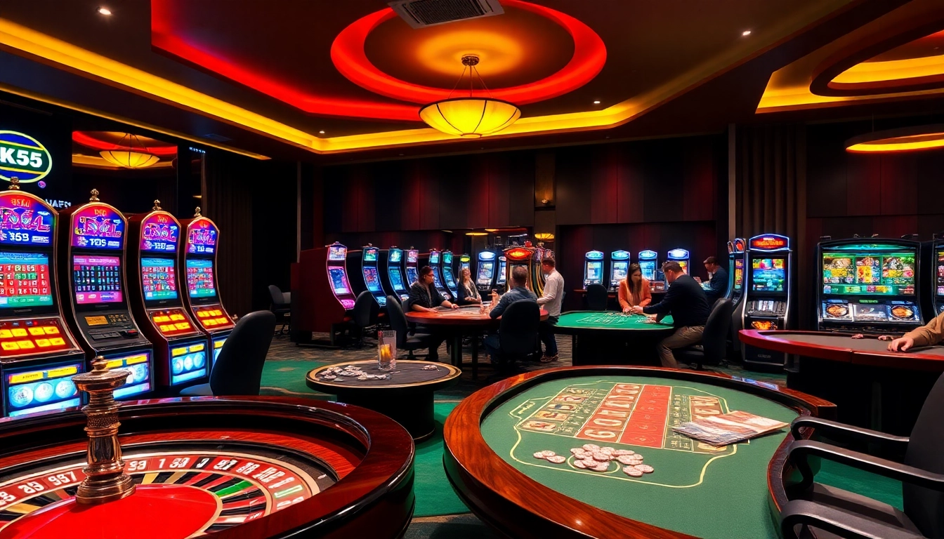 Experience the excitement of KK55 casino with vibrant games, slot machines, and thrilling bets.