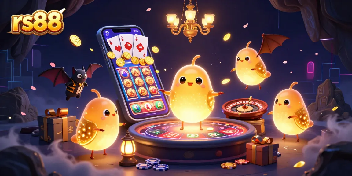 Experience the excitement of rs88 as glowworms illuminate a cave casino filled with games and action.