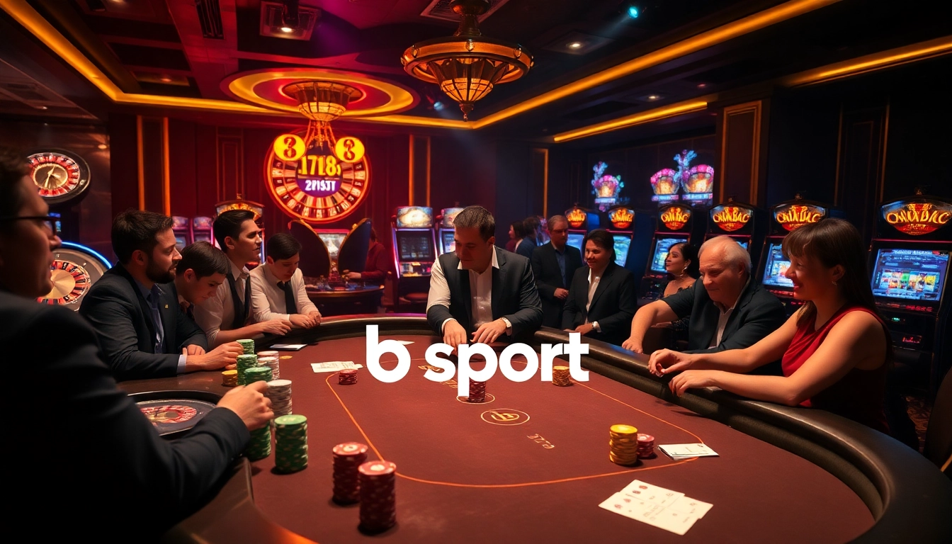 Experience the thrill of gambling with bsport at a high-stakes poker table surrounded by intense action.