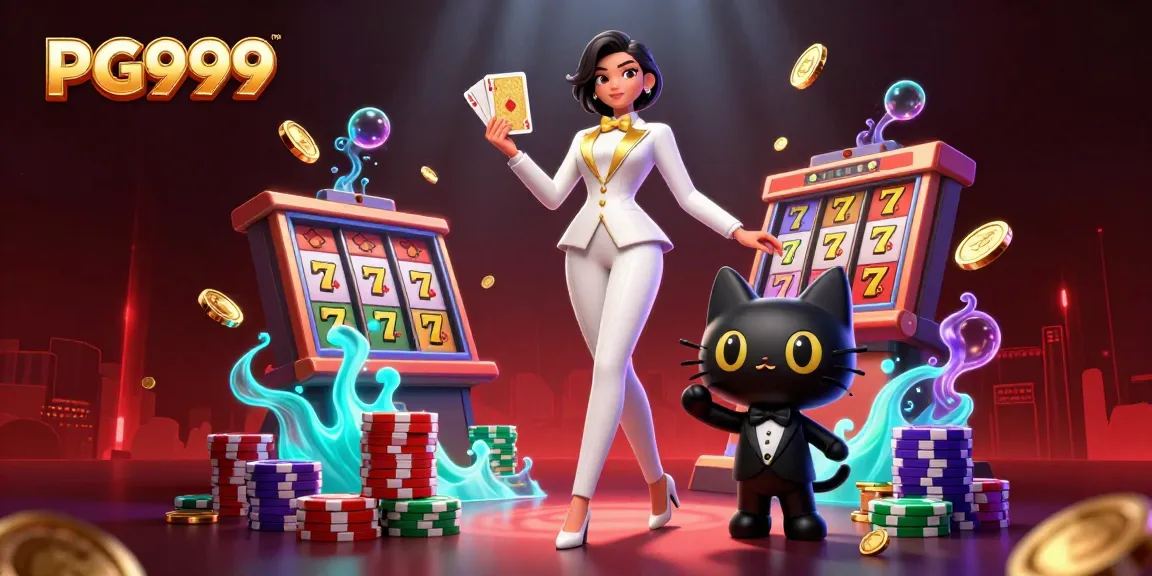 Experience the thrill of PG999 gaming with slots, cards, and vibrant casino visuals.