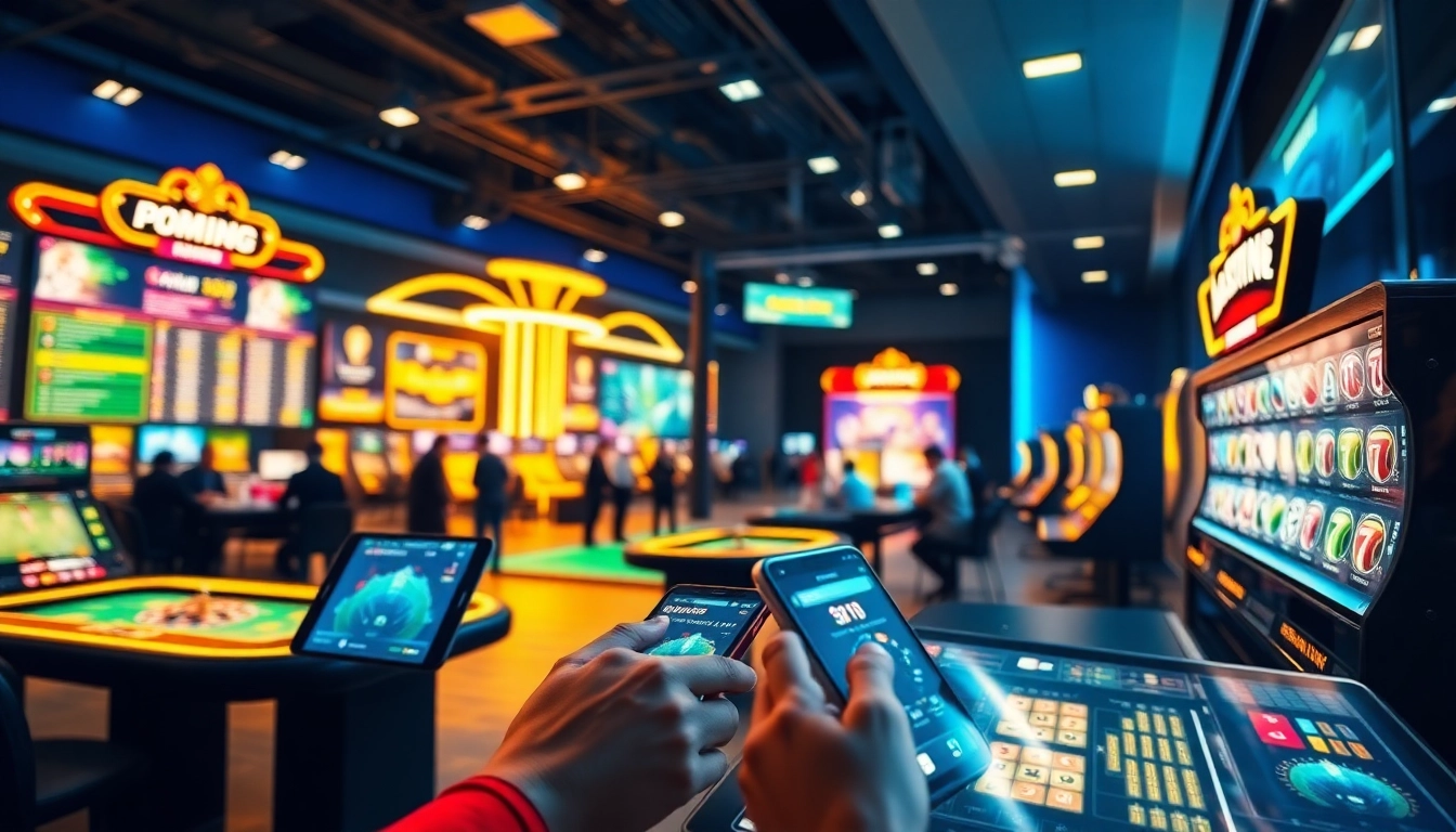 Dynamic online betting scene at vin777.gb.net featuring diverse games and vibrant atmosphere.