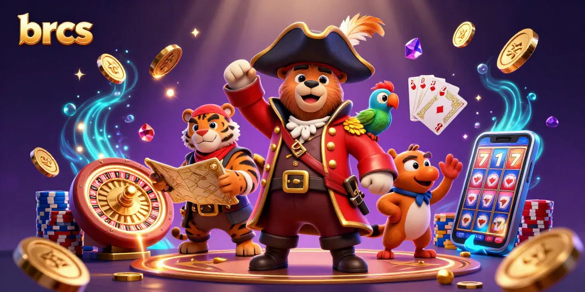 Join the thrilling brcs adventure with vibrant casino elements and charismatic characters swirling around.