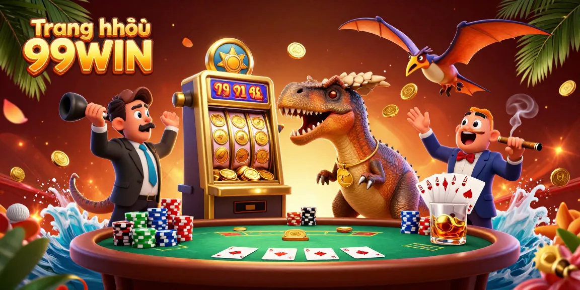 Interact with the exhilarating scene at Trang chủ 99WIN, featuring a pachycephalosaurus winning jackpots.