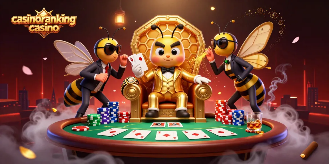 Experience the vibrant action of the casinoranking casino with a bumblebee boss and poker elements.