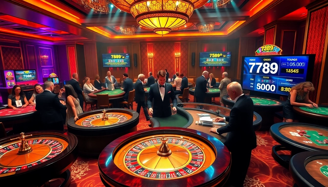 Experience the thrill of wagering at 789p's luxurious casino with engaging gameplay and vibrant betting tables.