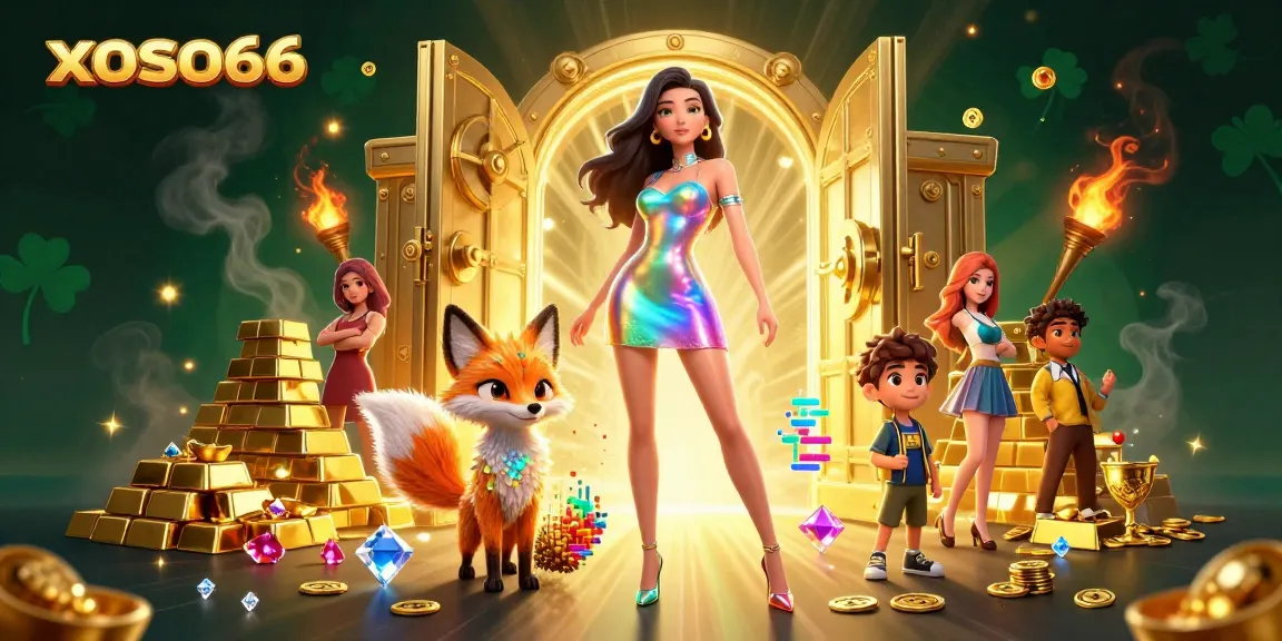 Engage with xoso66's vibrant lottery experience featuring golden treasures and dynamic celebrations.