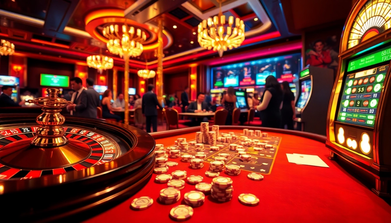 A gambler spins the roulette wheel and plays slots at 69vn casino.