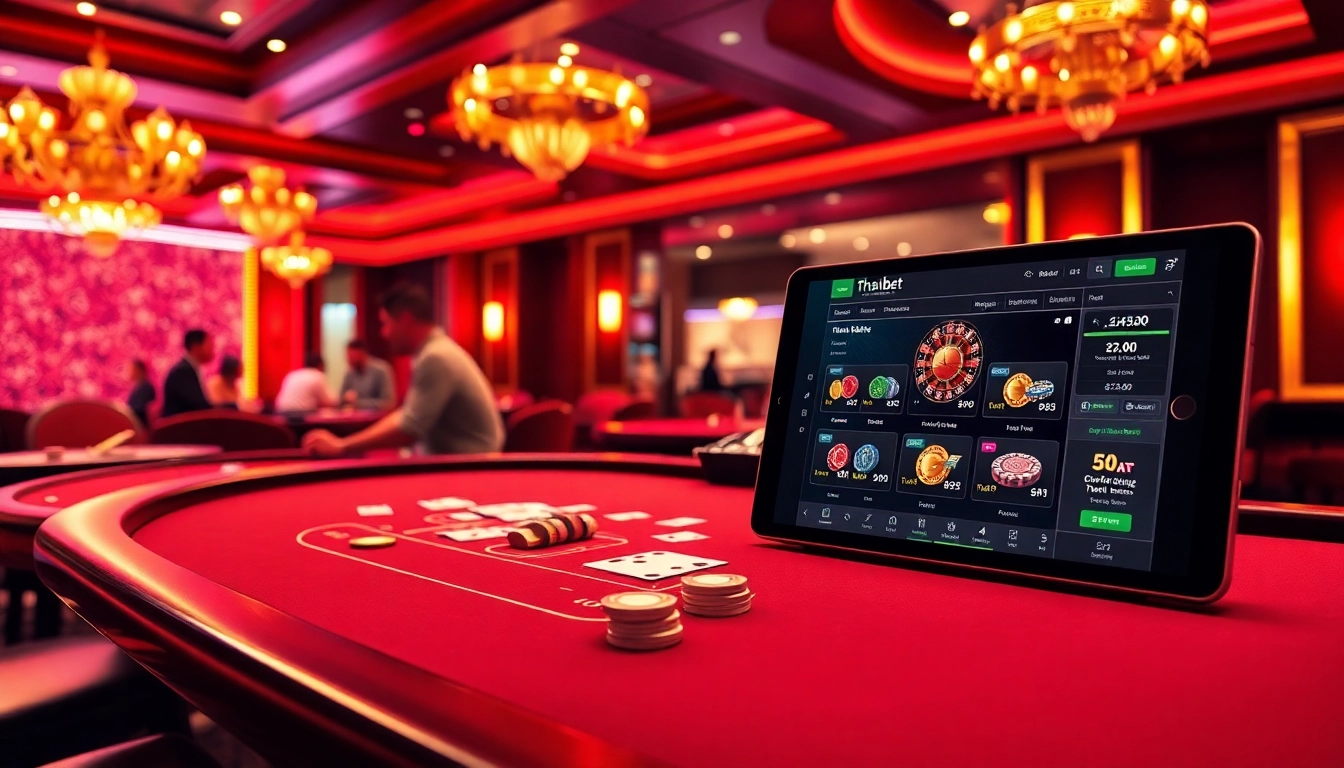 Engaging players enjoying a thrilling blackjack experience at Thabet casino.