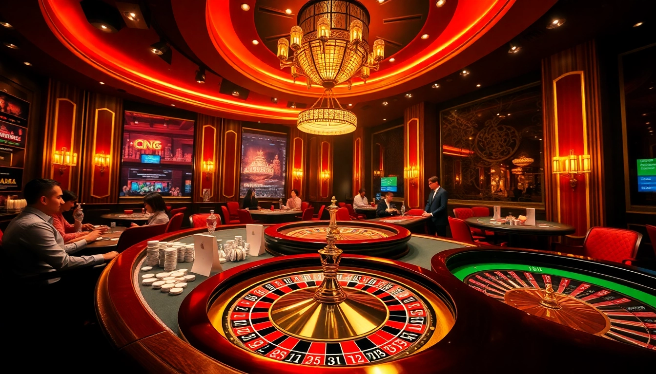 Experience thrilling gameplay on 56win with vibrant casino table and chips.