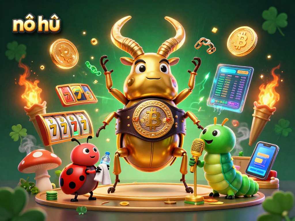 Engage with nổ hũ jackpot excitement featuring dynamic 3D characters and vibrant casino elements.