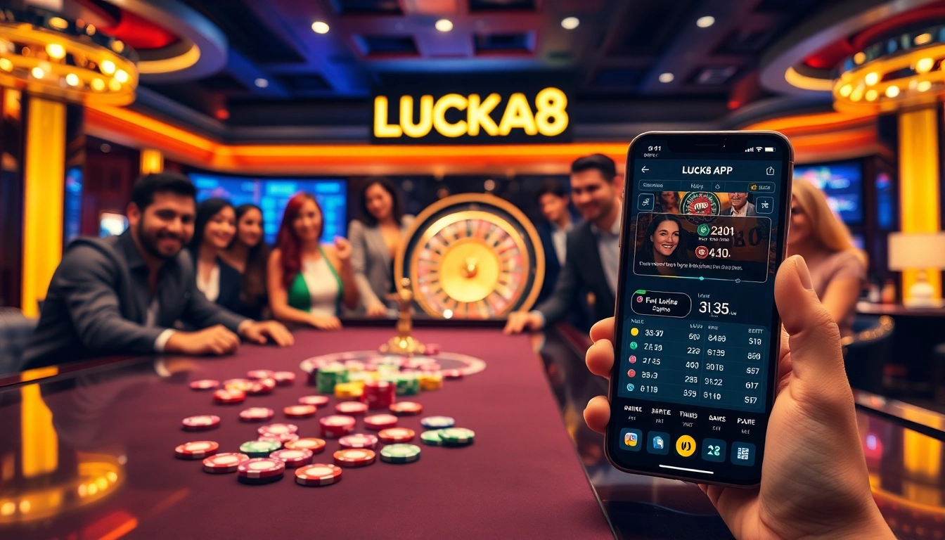 Players enjoying the LUCK8 APP while engaging in a thrilling poker game.