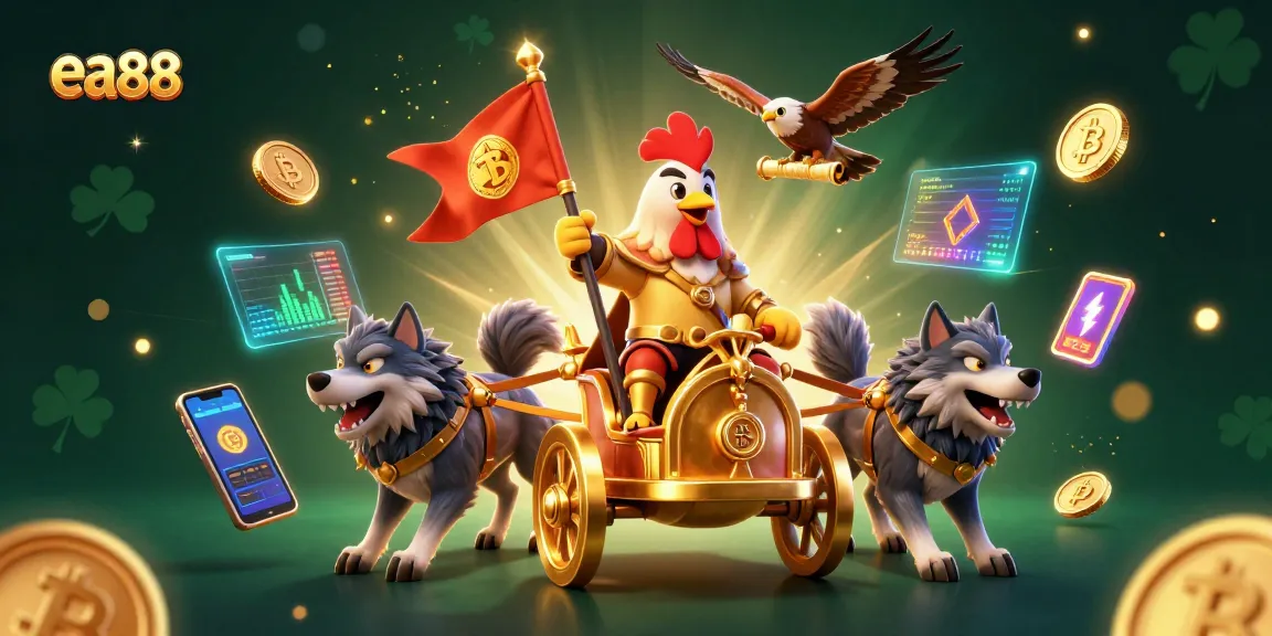 Experience thrilling moments at ea88 while wagering in a dynamic casino scene with vibrant 3D characters and futuristic elements.
