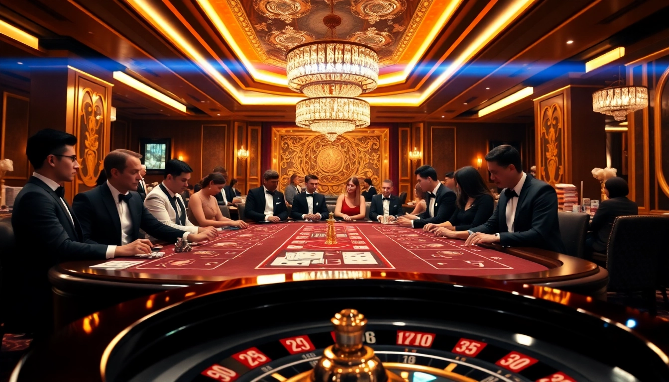Experience the thrill of gambling at KK55 with high-stakes tables and luxurious casino decor.