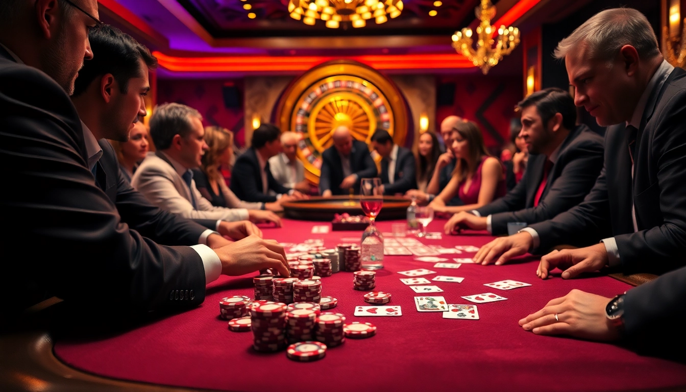 Engaging poker game scene at https://lc88.supply/ showcasing vibrant chips and cards.