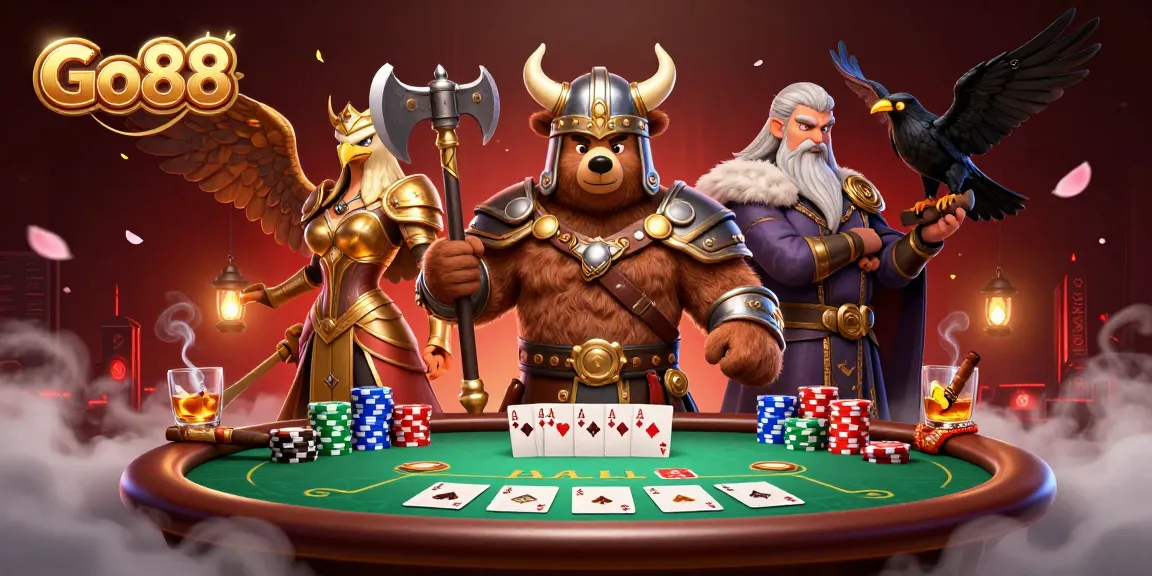 Engage in thrilling gameplay experiences at Go88 with dynamic poker elements and vibrant characters.