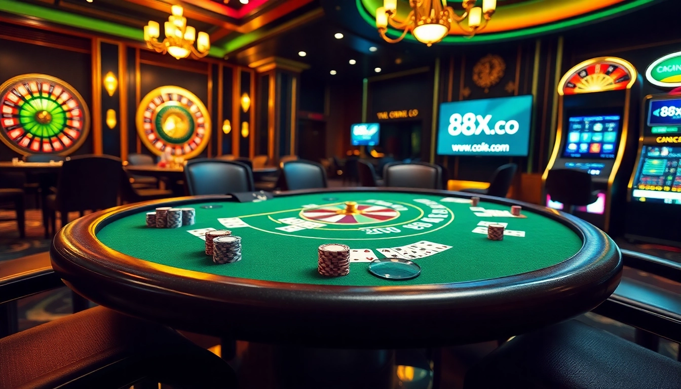 Experience thrilling gameplay at 88xx.co.com with vibrant casino visuals and strategic poker action.