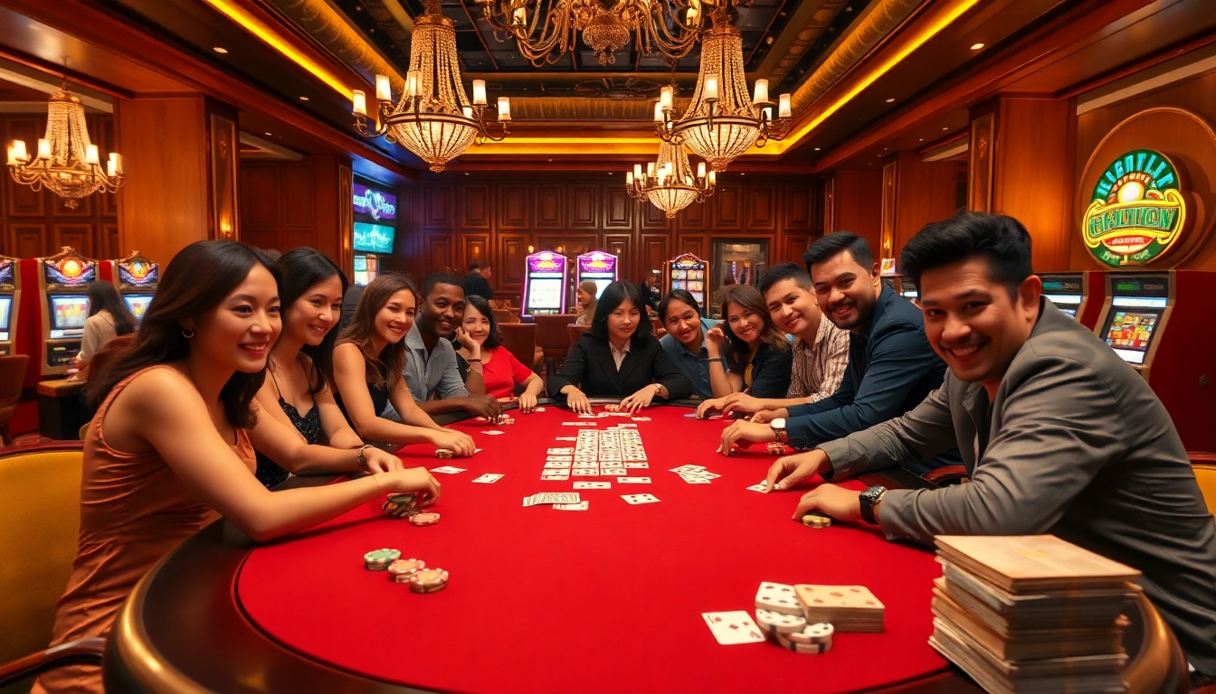 Experience thrilling poker action with chotruyen elements in a luxurious casino setting.