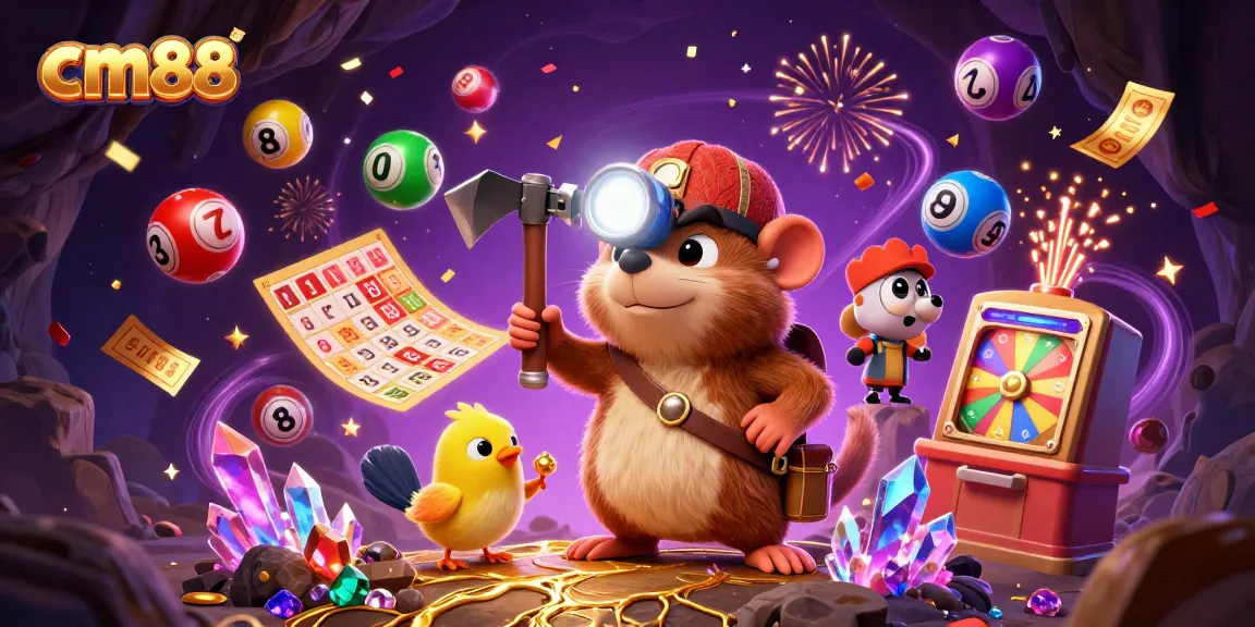 Engage with cm88's thrilling lottery experience, filled with vibrant games and colorful winning elements.