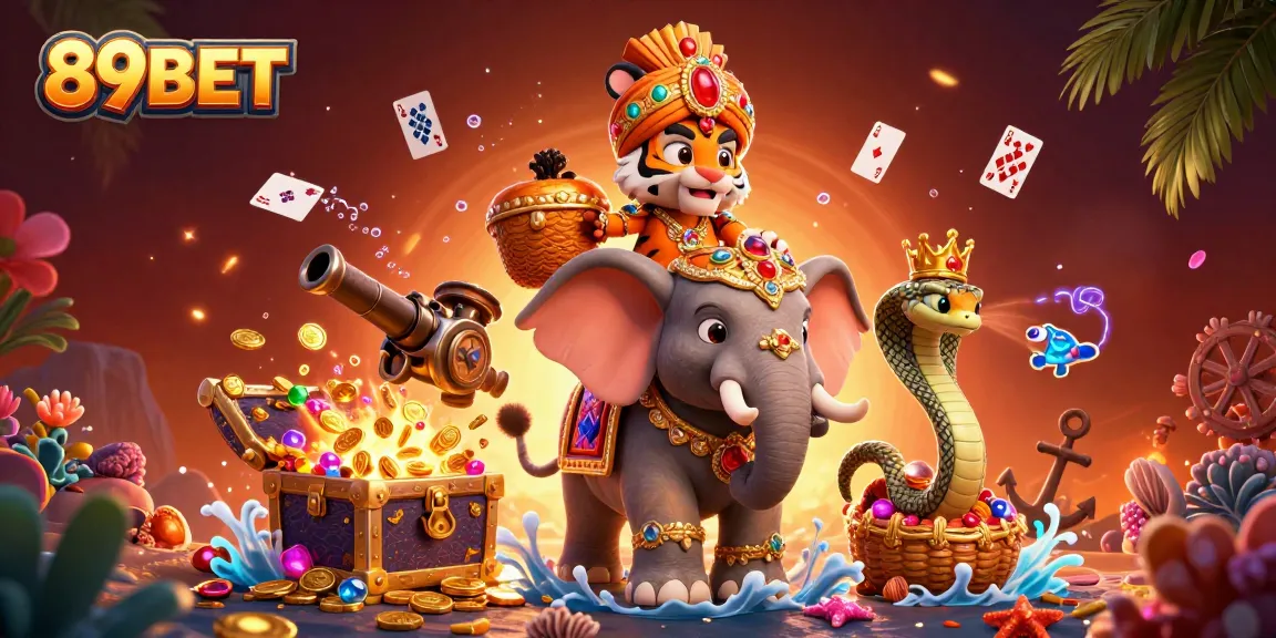 Experience the excitement of 89BET with immersive games surrounding a majestic scene.
