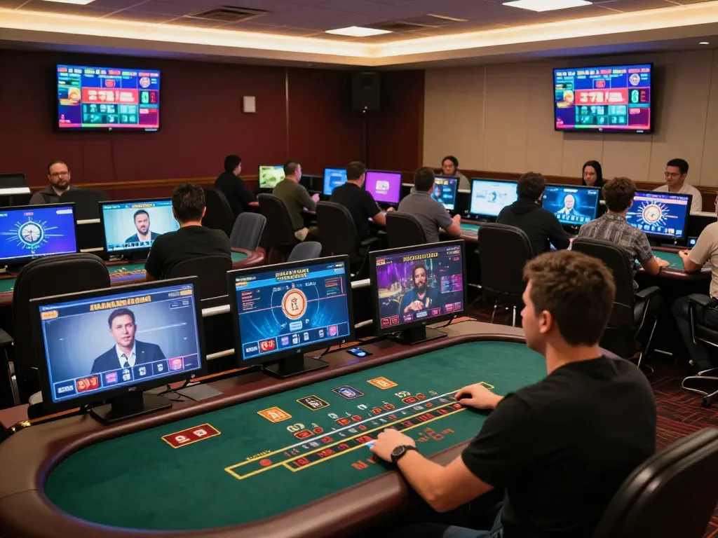 Players enjoying live dealer blackjack on 23win platform, showcasing a modern online casino experience.