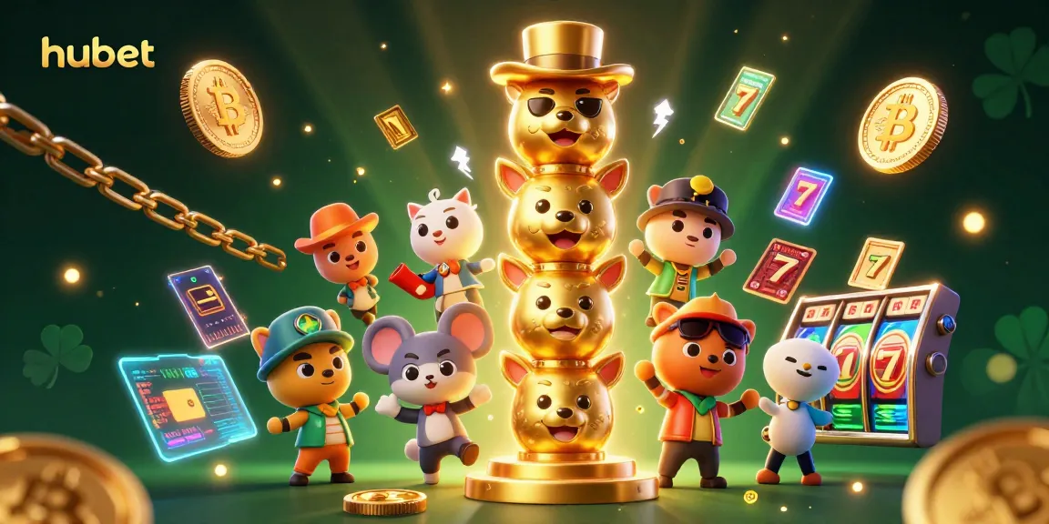 Experience exciting slot games with hubet's vibrant 3D casino illustration featuring engaging characters and rich visuals.