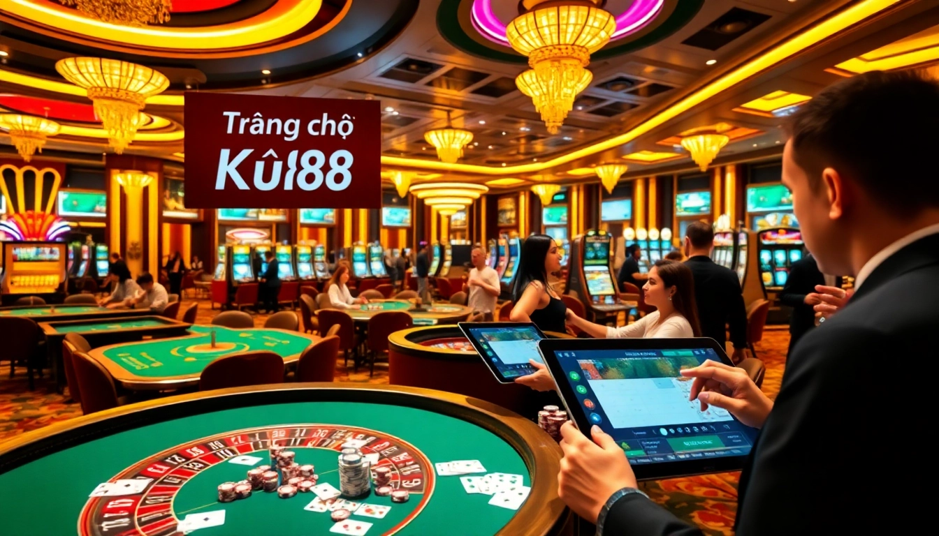 Interactive online gambling experience at Trang chủ Ku88 with vibrant casino elements.