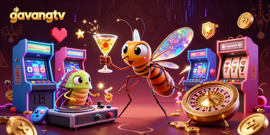 Experience dynamic gaming with gavangtv’s unique vibrant casino-themed illustration featuring a lively 3D mascot.