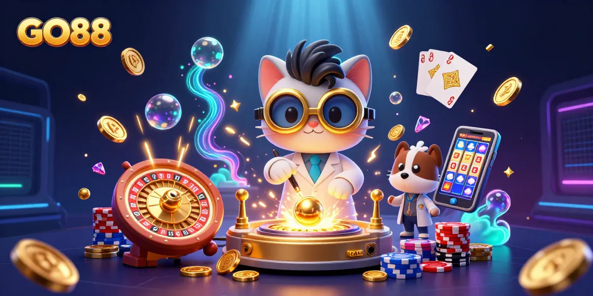 Experience exciting wins at GO88 with a lively casino scene featuring vibrant game elements.