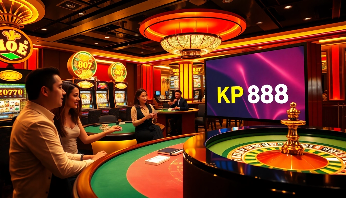 Experience the thrill of gambling at KP88 link with luxurious casino tables and vibrant slot machines.